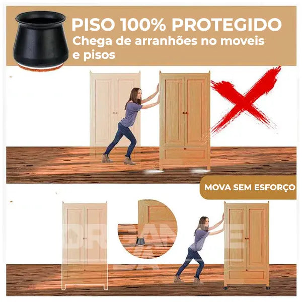 Tampa Para Pernas de Moveis - PéFlex® (Protege contra Riscos e Barulhos) - Leve Mais e Pague Menos!