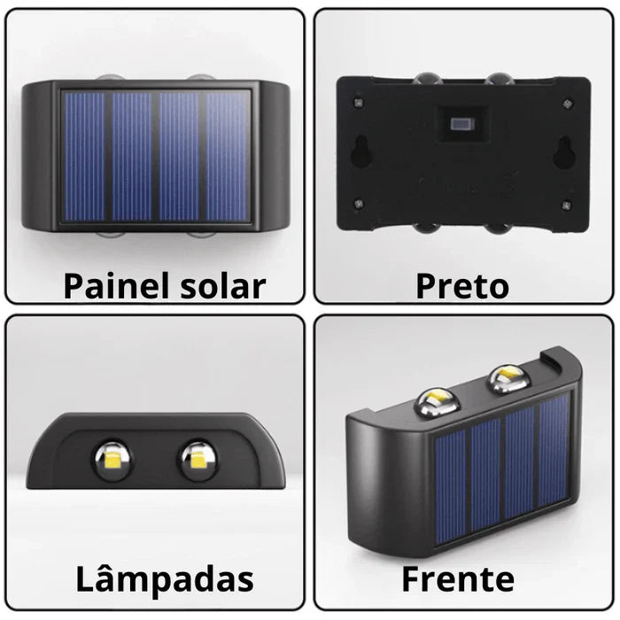 Arandela de Parede Solar Lux para Área Externa