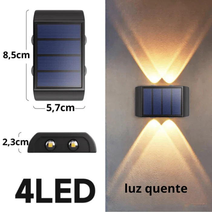 Arandela de Parede Solar Lux para Área Externa