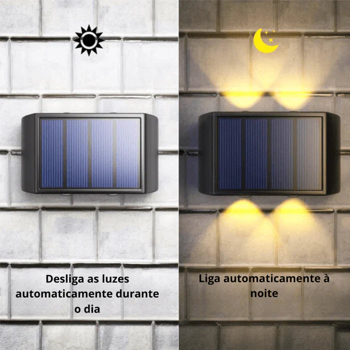 Arandela de Parede Solar Lux para Área Externa