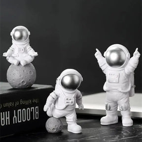 Escultura Decorativa Astronauta - 4 peças