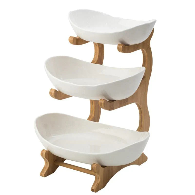Fruteira de Mesa em Bambu - Exclusividade Organize Já