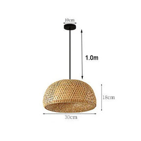 Kit de Luminárias Pendentes Decorativos Artesanais de Bambu - Sak