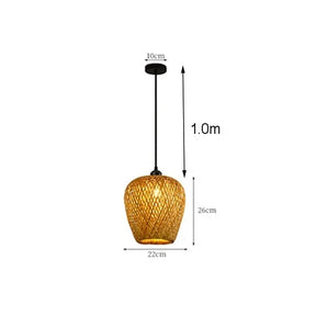 Kit de Luminárias Pendentes Decorativos Artesanais de Bambu - Sak
