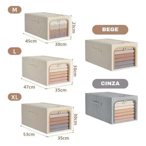 Organizador Multiuso para Guarda-Roupas em Algodão
