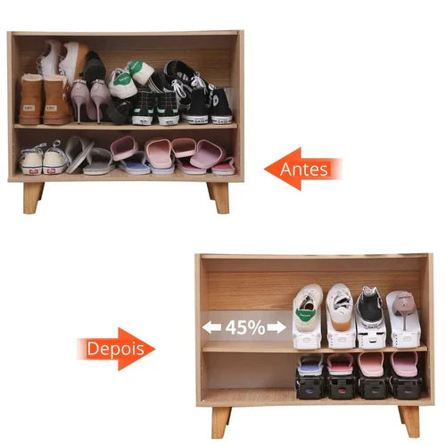 Suporte Organizador Ajustável para Sapatos com Dupla Camada - Compre 4 e LEVE 6