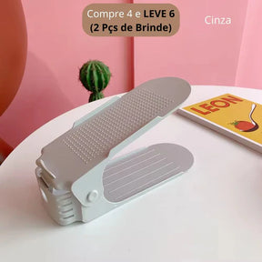 Suporte Organizador Ajustável para Sapatos com Dupla Camada - Compre 4 e LEVE 6